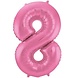 Folat Ballon en aluminium rose mat 8 | 86 cm