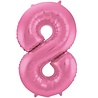 Folat Number 8 Foil Balloon Matte Pink | 86 cm Folat Number 8 Foil Balloon Matte Pink | 86 cm