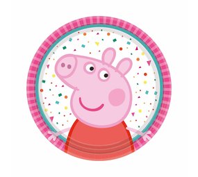 Riethmüller Assiettes à confettis Peppa Pig 18 cm | 8 pièces