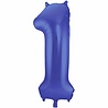Folat Balloon foil 1 matte blue | 86cm Folat Balloon foil 1 matte blue | 86cm