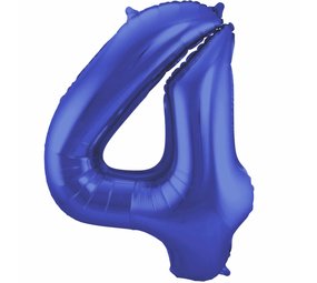 Folat Ballon folie 4 mat blauw | 86cm Folat Ballon folie 4 mat blauw | 86cm