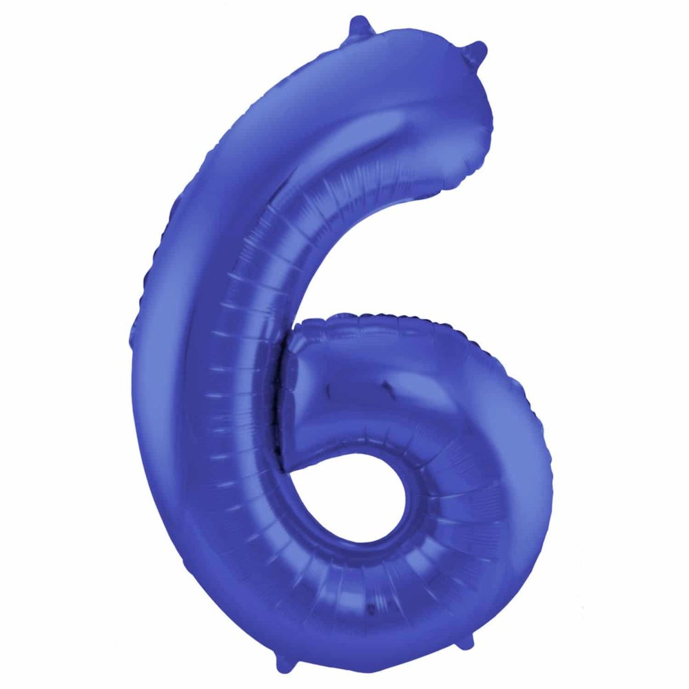 Folat Ballonfolie 6 matt blau | 86 cm