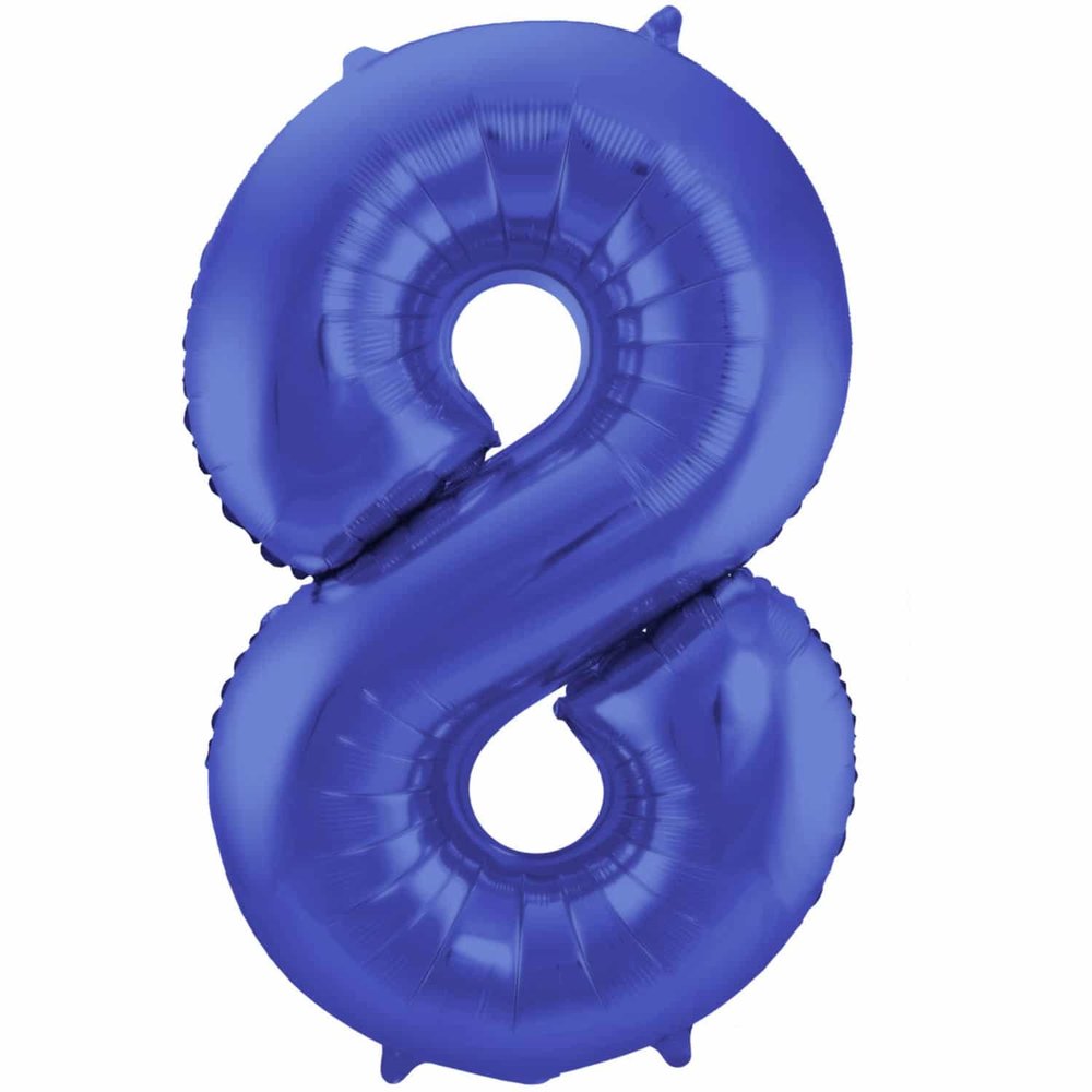 Folat Ballon en aluminium bleu mat 8 | 86 cm