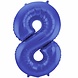 Folat Ballon en aluminium bleu mat 8 | 86 cm