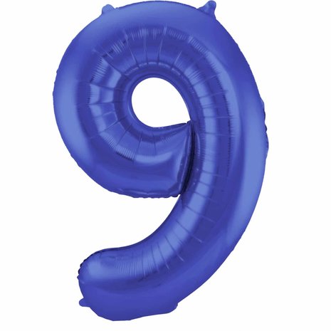 Folat Ballon en aluminium bleu mat 9 pouces | 86 cm