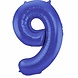 Folat Ballon en aluminium bleu mat 9 pouces | 86 cm