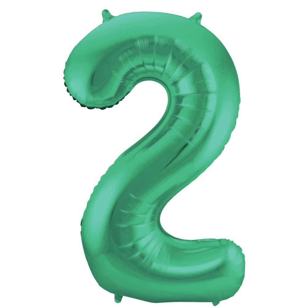 Folat Ballon en aluminium vert mat 2 | 86 cm