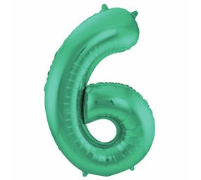 Folat Ballon folie 6 mat groen | 86cm Folat Ballon folie 6 mat groen | 86cm