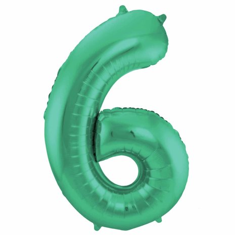 Folat Ballon en aluminium vert mat 6 | 86 cm