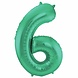 Folat Ballon en aluminium vert mat 6 | 86 cm