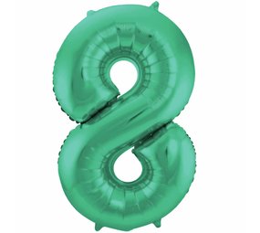 Folat Ballon folie 8 mat groen | 86cm Folat Ballon folie 8 mat groen | 86cm
