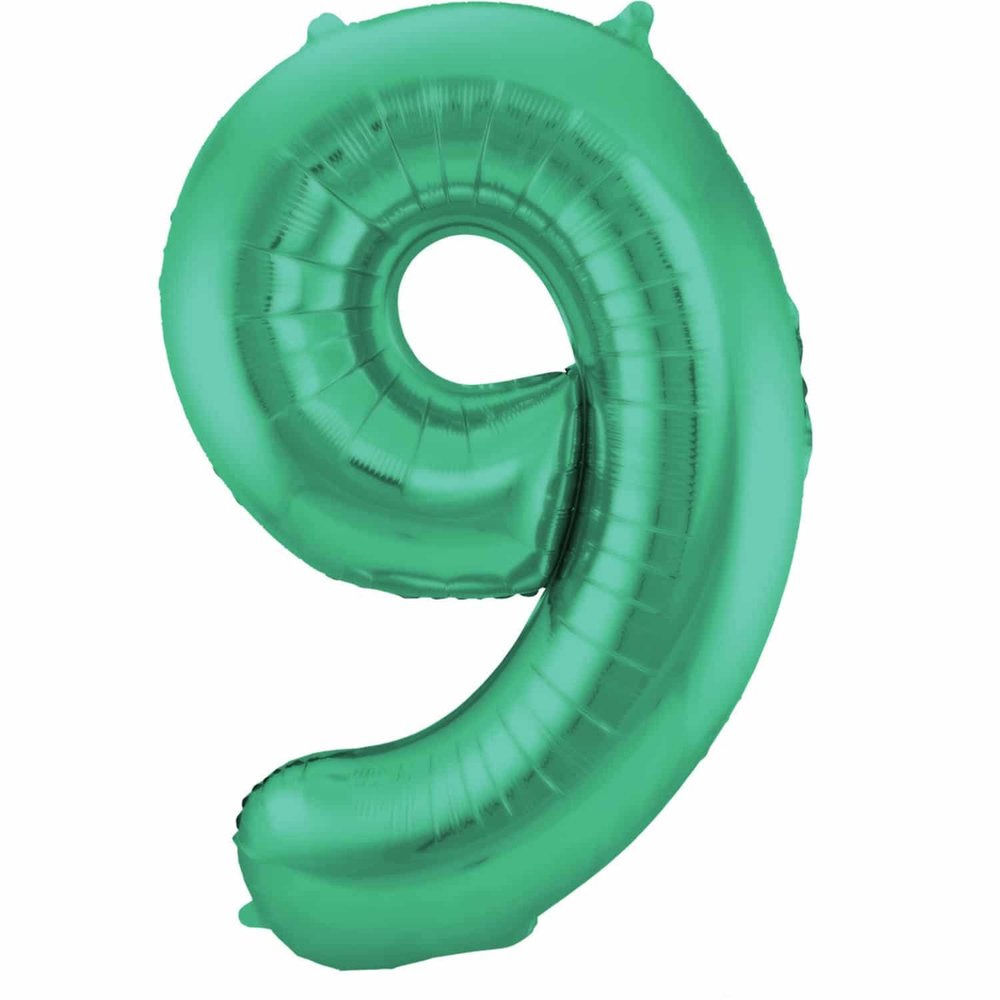 Folat Ballon en aluminium vert mat 9 pouces | 86 cm