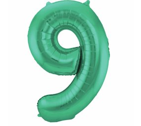 Folat Ballon folie 9 mat groen | 86cm Folat Ballon folie 9 mat groen | 86cm