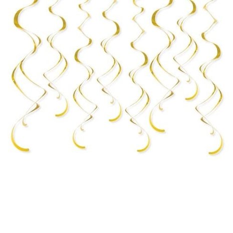 Decoratie Unique swirl goud 60cm | 8 stuks Decoratie Unique swirl goud 60cm | 8 stuks