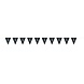 Flag Garland 16 Years Glitz Silver-Black | 2.75 meters