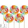 Felko Grande sucette Swigle Pop Fruit 50 g 7 cm | 5 pièces