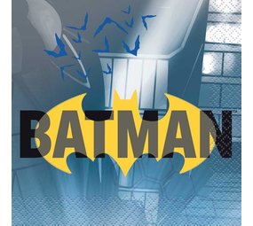 Unique Party Batman Servetten 33x33cm | 16 stuks Unique Party Batman Servetten 33x33cm | 16 stuks