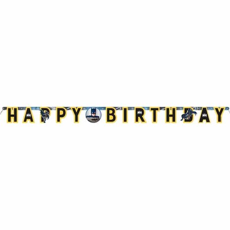 Unique Party Batman Happy Birthday Letter Garland 175cm | per piece