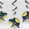 Unique Party Hanging Decoration Swirls Batman 66cm | 3 pieces