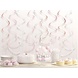 Décoration tourbillon rose doré | 12 pièces