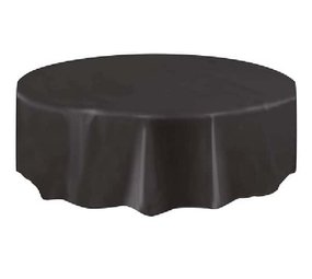 Unique Party Black Round Tablecloth 213cm | per piece Unique Party Black Round Tablecloth 213cm | per piece