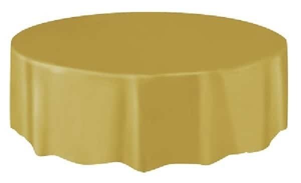 Unique Party Gold Tablecloth Round 213cm | per piece