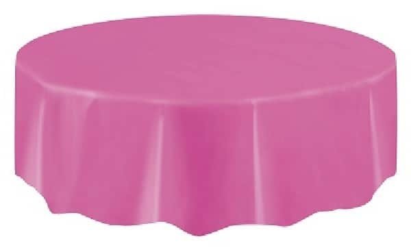 Unique Party Runde, rosa Tischdecke, 213 cm | pro Stück
