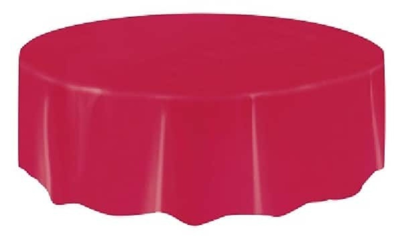 Unique Party Rote runde Tischdecke 213 cm | pro Stück