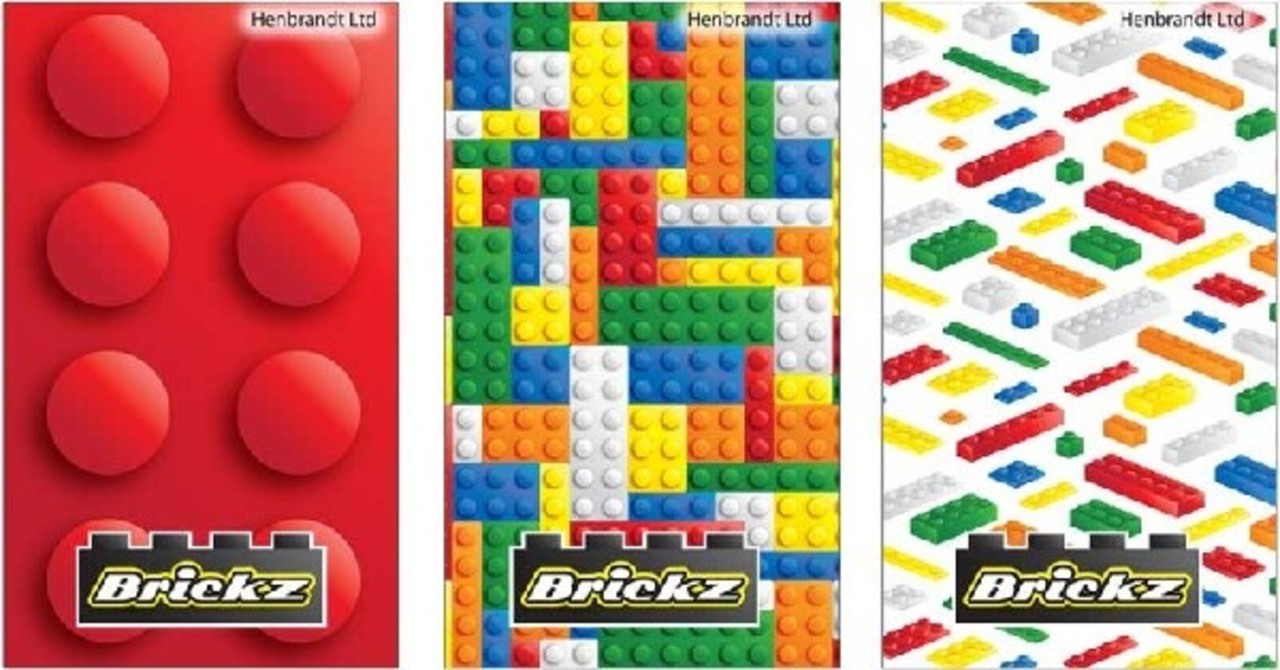 Henbrandt Carnet Lego 5,5 x 9 cm | 12 pièces