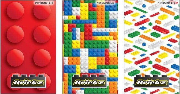 Henbrandt Lego Notitieboekje 5,5x9cm | 12 stuks Henbrandt Lego Notitieboekje 5,5x9cm | 12 stuks