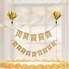 Décoration de gâteau d'anniversaire dorée Décoration de gâteau d'anniversaire dorée