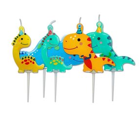 Creative Converting Dino Cake Candles 7cm | 5 pieces