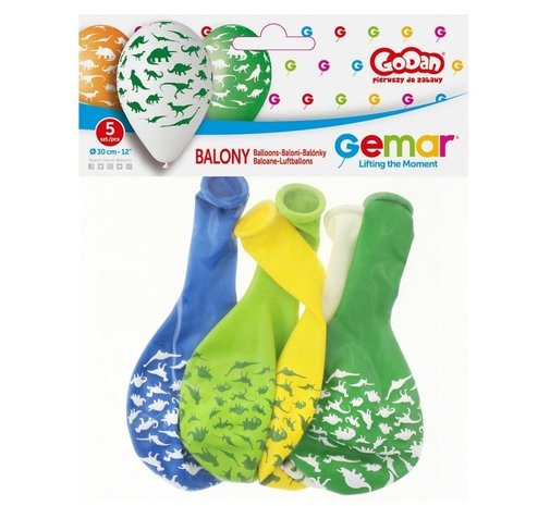 Godan Ballons dinosaures 30 cm | 5 pièces