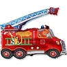 Flexmetal Firefighter Ladder Truck Foil Balloon 80 cm | per piece