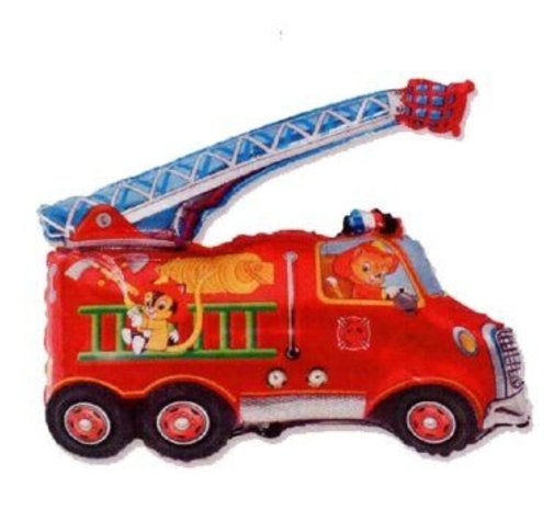 Flexmetal Ballon en aluminium Camion de pompiers avec échelle 30 cm | à l'unité