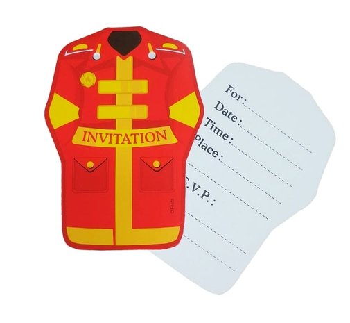 Godan Firefighter Invitations 10x14cm | 6 pieces