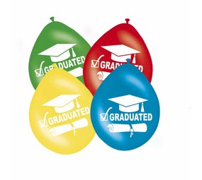Folat Ballon Graduated meerkleurig 30cm | 8 stuks