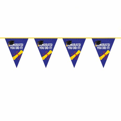 Folat Flag garland Congrats! You did it!
