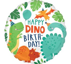Riethmüller Dinosaurus Happy Birthday Folie Ballon 43 cm | per stuk Riethmüller Dinosaurus Happy Birthday Folie Ballon 43 cm | per stuk