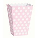 Unique Party Boîte à friandises rose à pois blancs 12 x 13 cm | 8 pièces