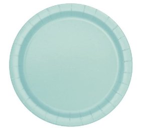 Unique Party Mint Green Plates 23cm | 16 pieces