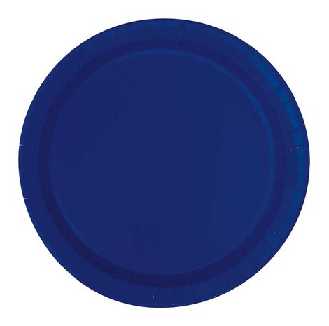 Unique Party Dark Blue Plates 18cm | 20 pieces