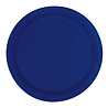 Unique Party Assiettes bleu foncé 18 cm | 20 pièces