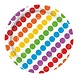 Assiette à gâteau à pois et rayures arc-en-ciel 17 cm | 8 pièces