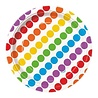 Rainbow Dot & Stripe Cake Plate 17cm | 8 pieces
