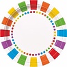 Rainbow dot-stripe plate 23cm | 8 pieces Rainbow dot-stripe plate 23cm | 8 pieces