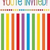 Rainbow Dot & Stripe Invitation | 8 pieces Rainbow Dot & Stripe Invitation | 8 pieces