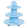 Unique Party Cupcake standaard blauw met stippen Unique Party Cupcake standaard blauw met stippen