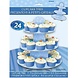 Cupcake standaard blauw met stippen Cupcake standaard blauw met stippen