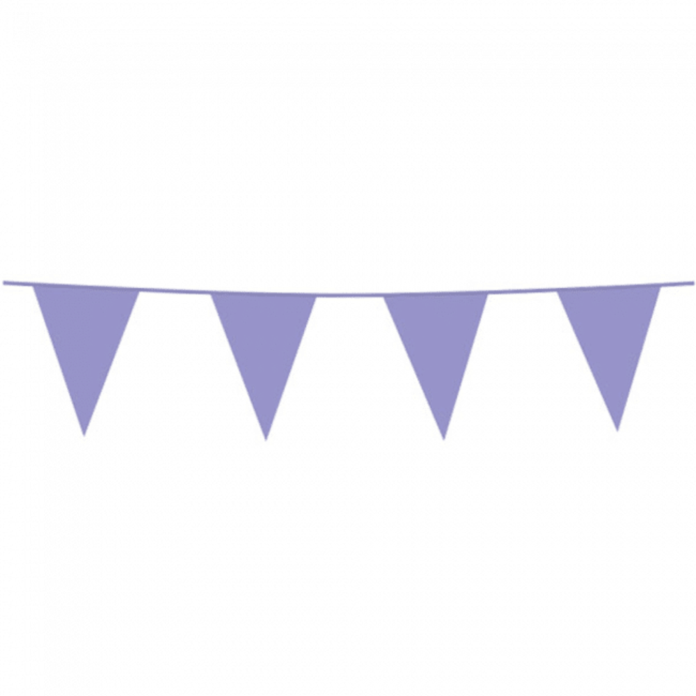 WeFiesta Lilac Plastic bunting | 10 meters